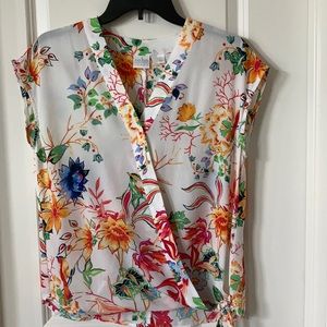 New York & Company Bird & Floral Blouse
